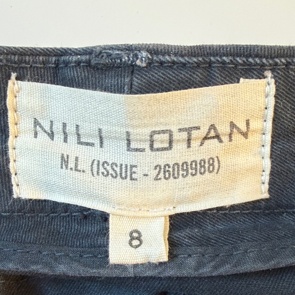 Nili Lotan Size 8 Black / Charcoal Tel Aviv Women's Pants